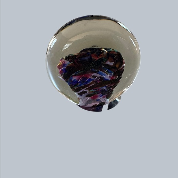 Colorful Glass Paperweight signed - Picture 3 of 8